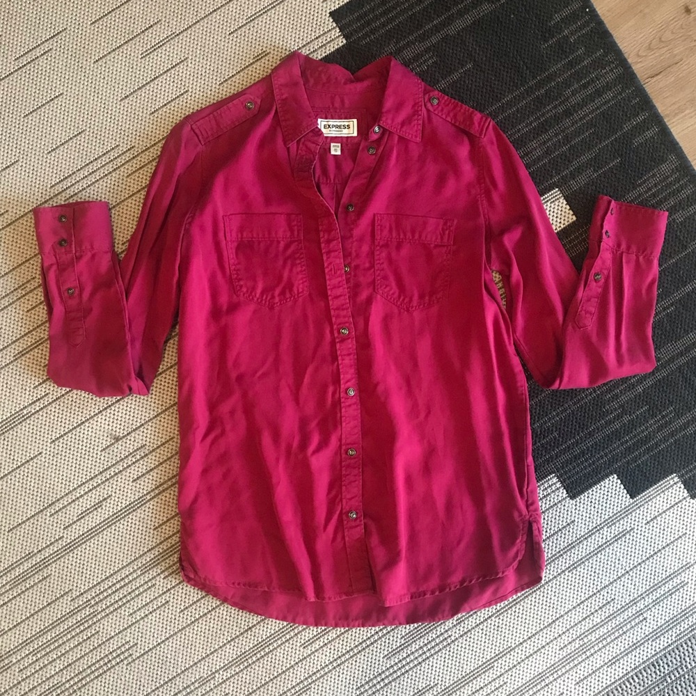 Express // Button Down Boyfriend Shirt - image 1